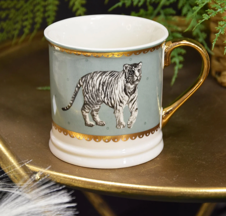 Wild Garden Tankard Porcelain Mug, Tiger