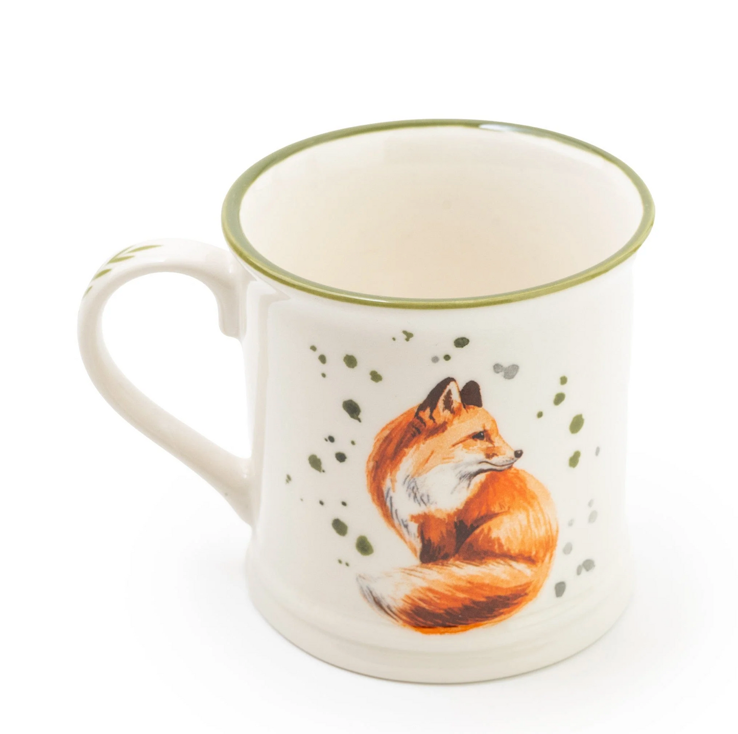 Rustic Country ceramic Tankard Mug, Fox