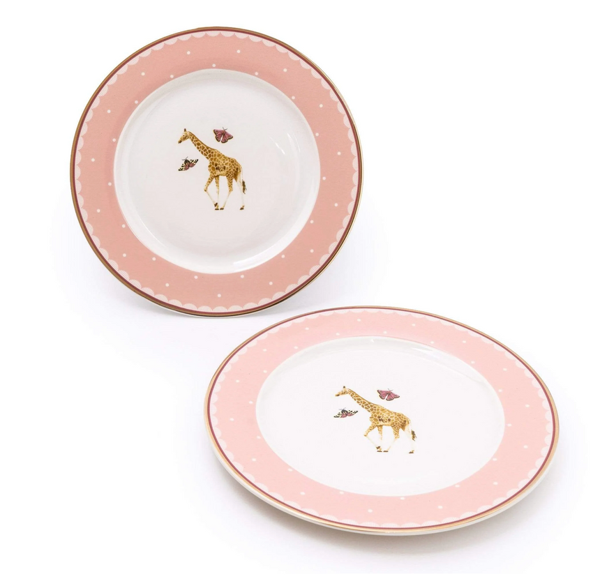 Wild Garden Porcelain Side Plates, Giraffe (Set of 2)