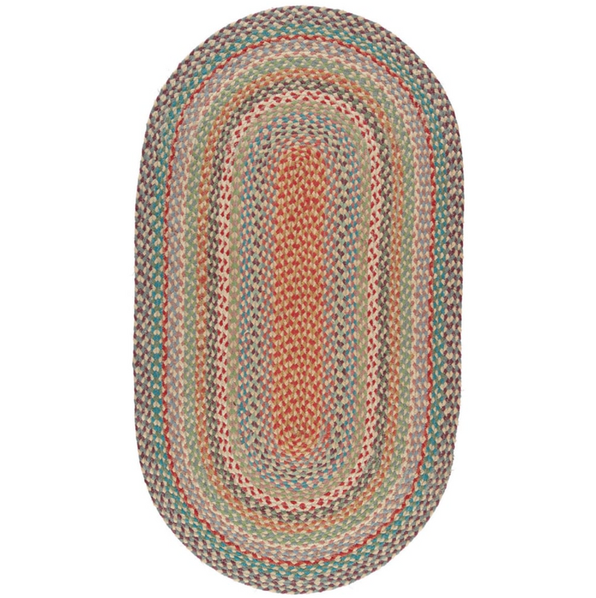 The Braided Rug Company Oval Jute Rug, Carnival