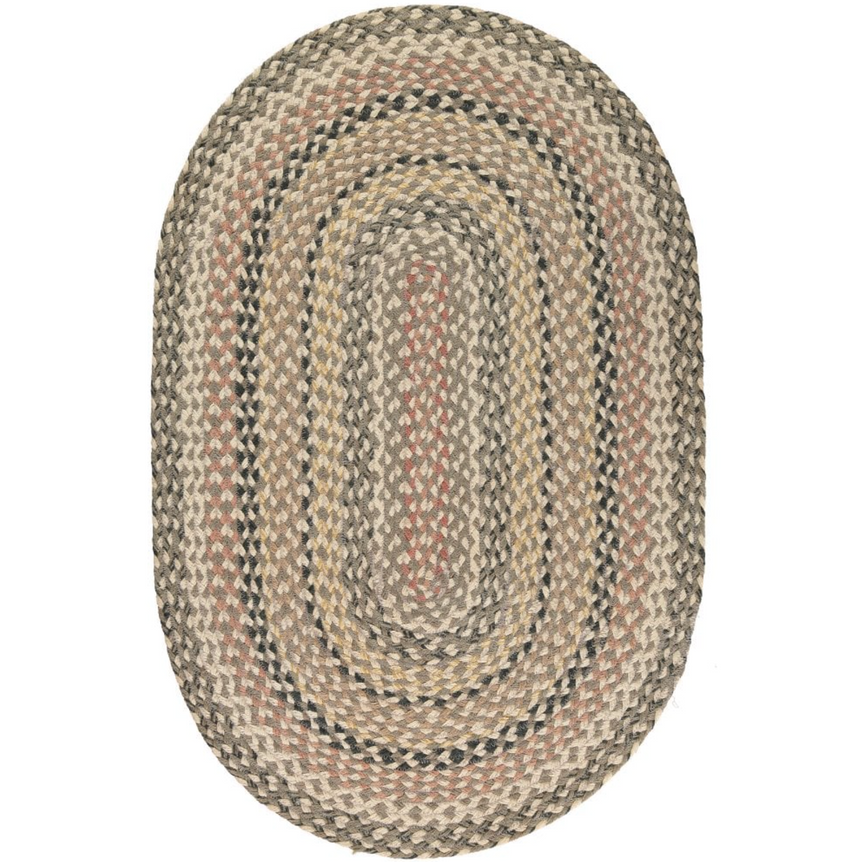 The Braided Rug Company Oval Jute Rug, Granite