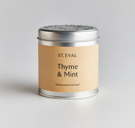 St Eval Thyme & Mint Scented Tin Candle