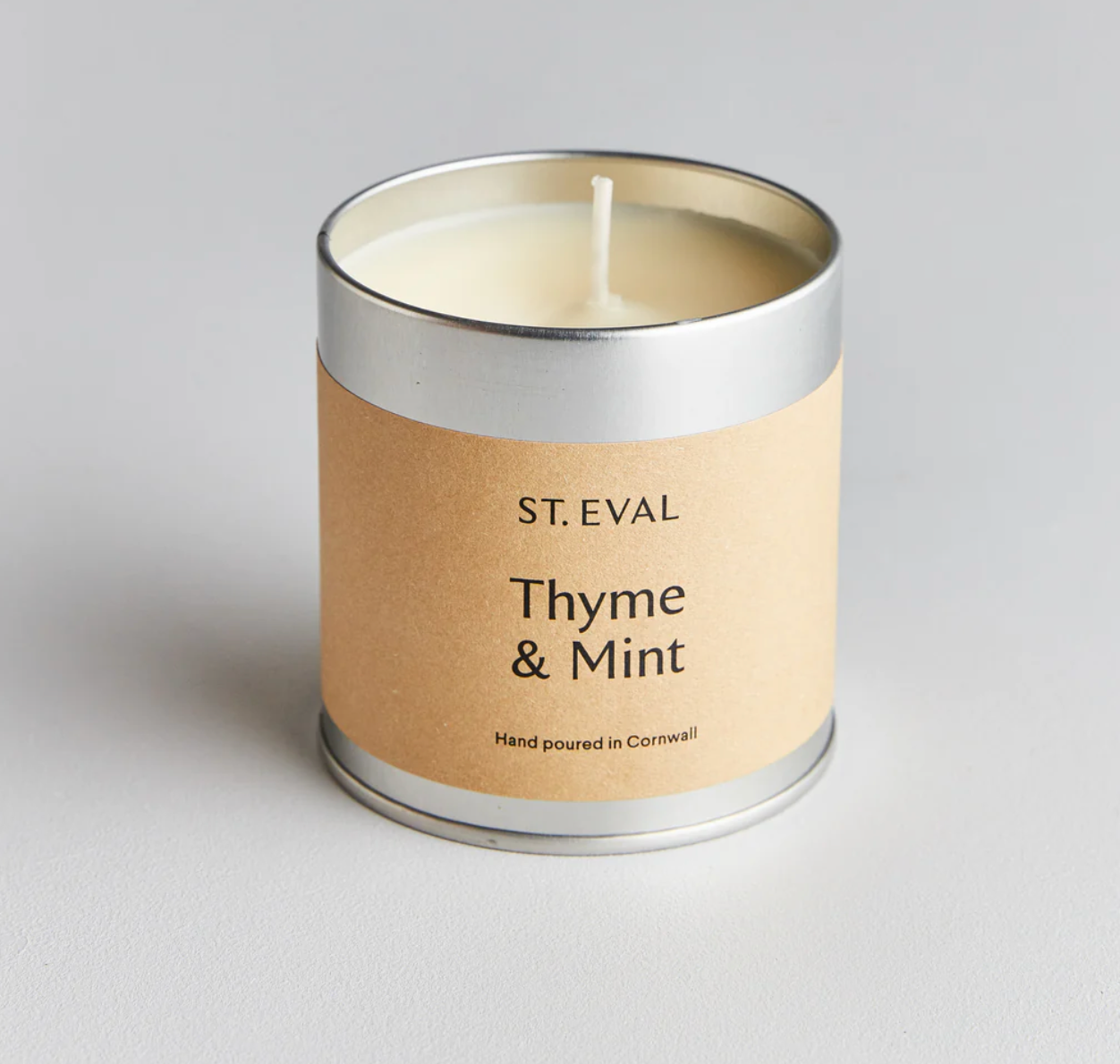 St Eval Thyme & Mint Scented Tin Candle