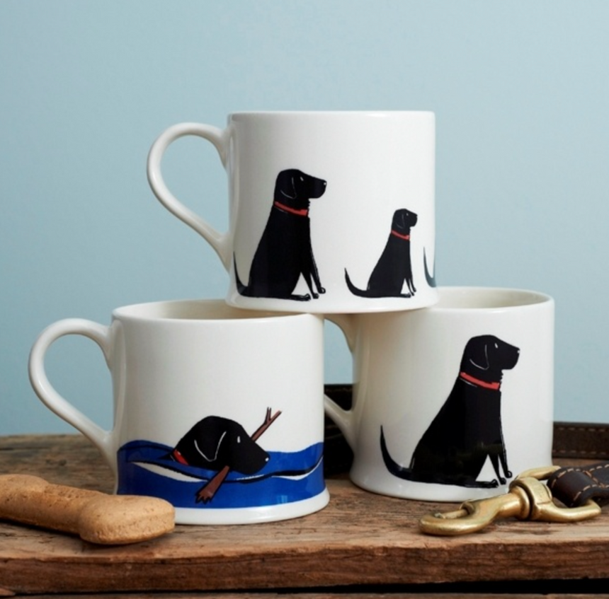 Sweet William Ceramic Mug, Black Labrador