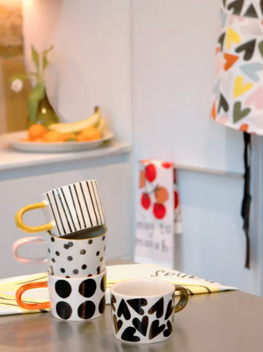 Caroline Gardner Ceramic Mug, Mono Spots