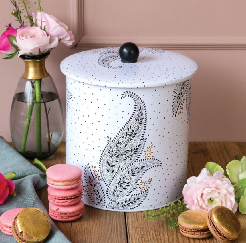 Sara Miller Biscuit Barrel, Artisan Noir