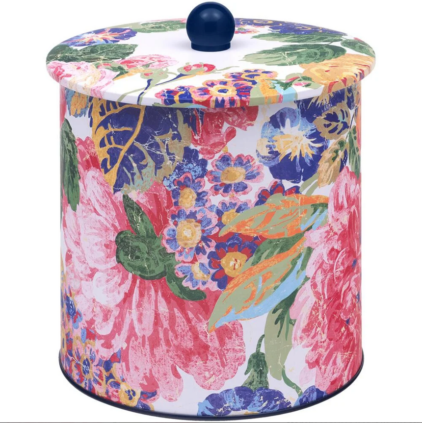 Sanderson Round Biscuit Barrel, Very Rose & Peony