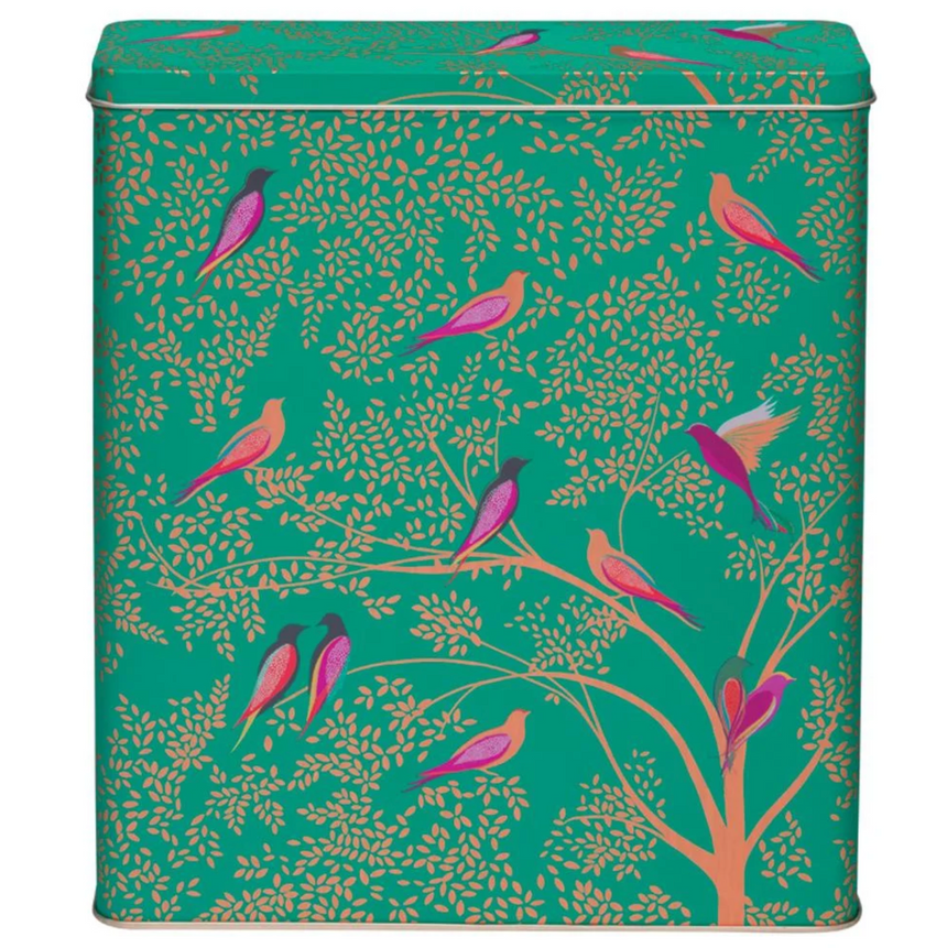 Sara Miller Chelsea Larder Storage Tin, Green Birds (Large)