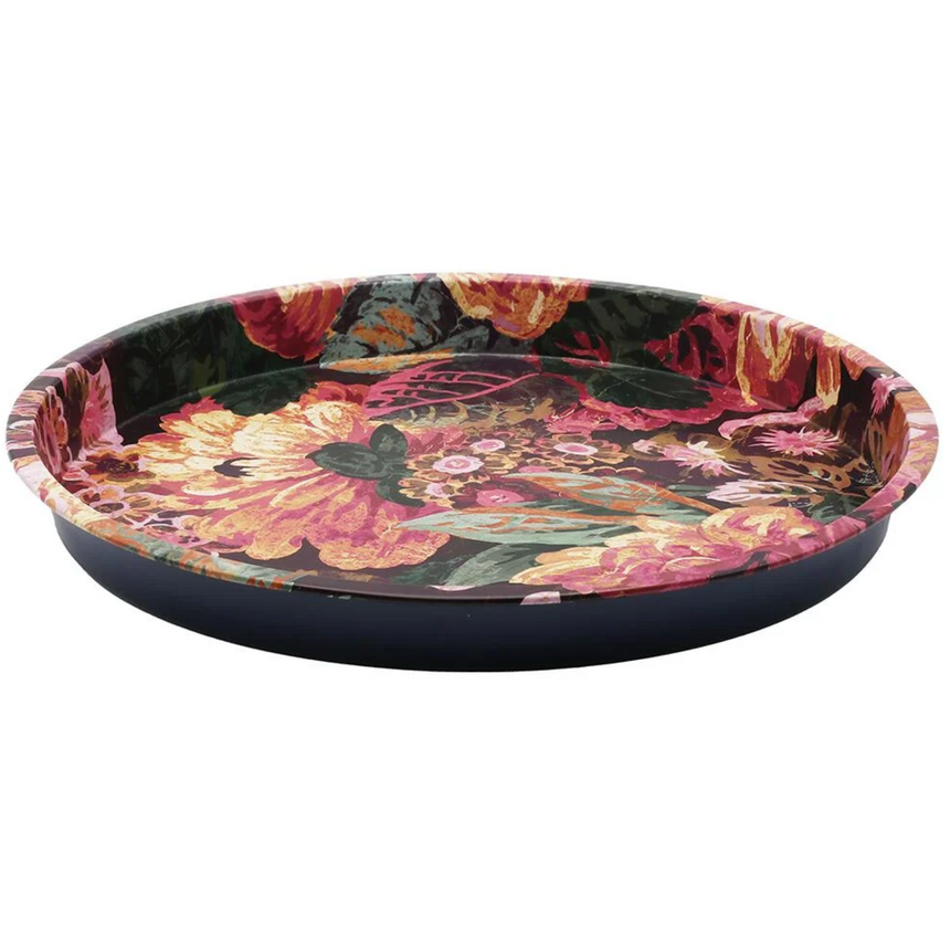 Sanderson Round Deep Well Mini Serving Tray, Very Rose & Peony