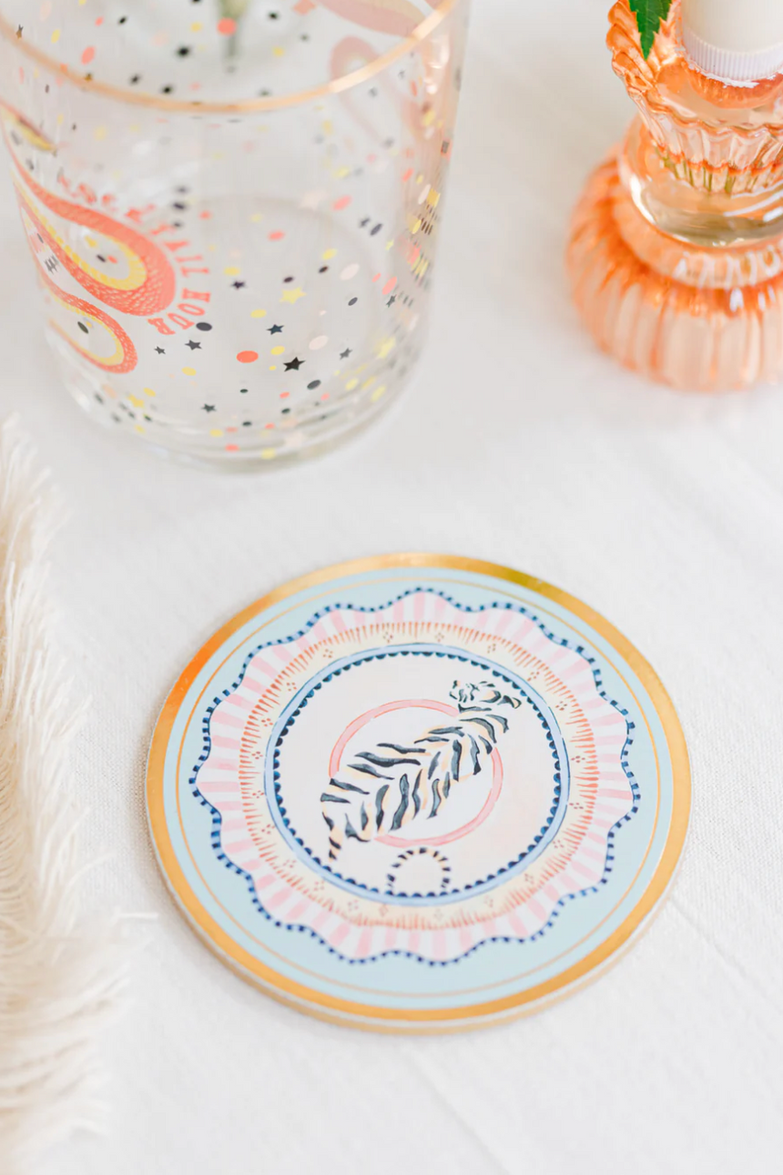 Yvonne Ellen Round Animals Coasters ( Set Of 4 )