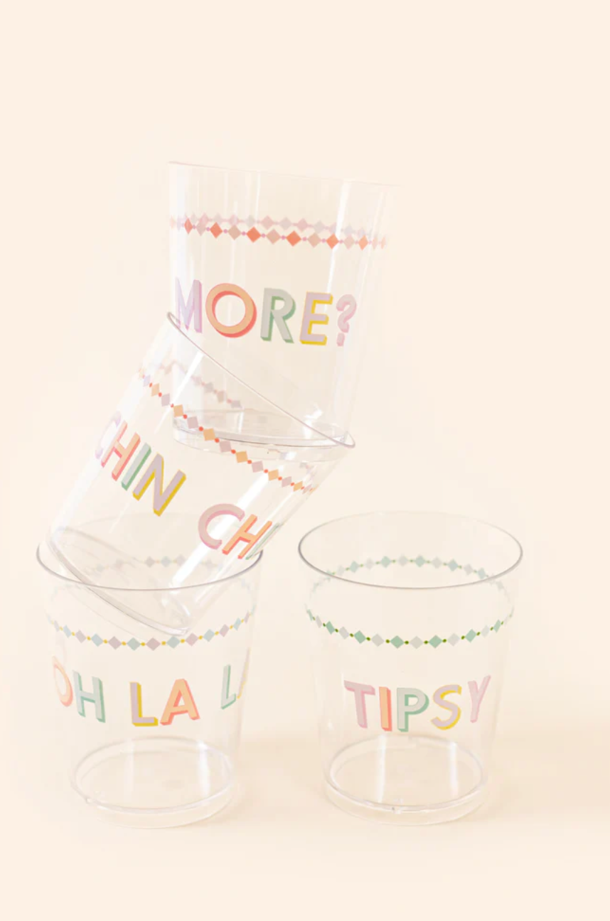 Yvonne Ellen Slogan Picnic Tumblers (Set Of 4)