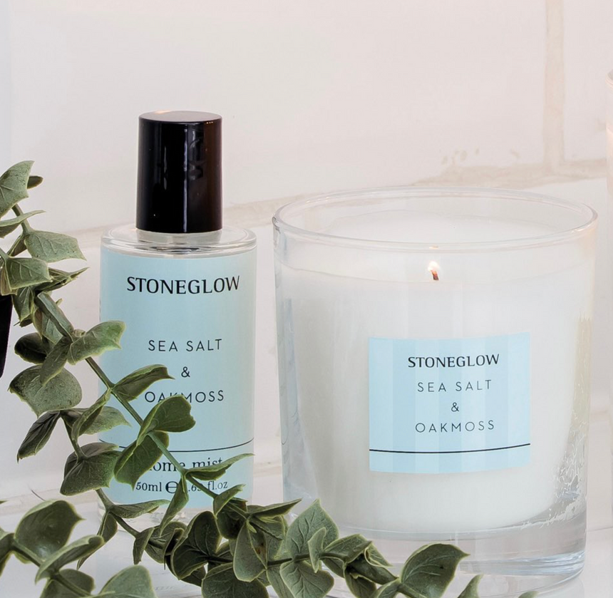 Stoneglow Modern Classics Collection Scented Candle, Sea Salt & Oakmoss