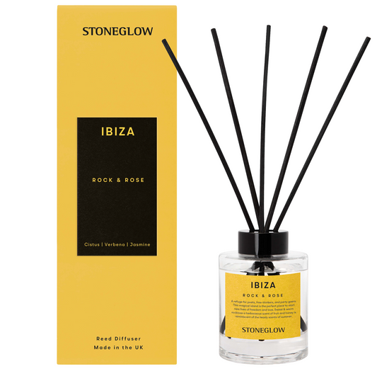 Stoneglow Explorer Collection Reed Diffuser, Ibiza (Rock & Rose)