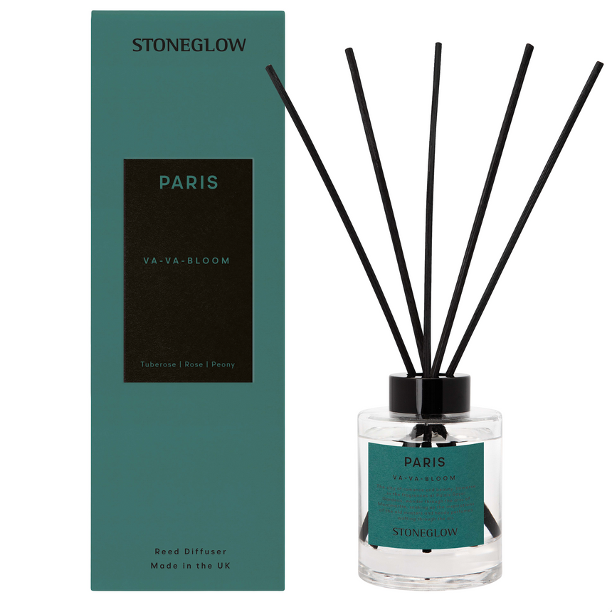 Stoneglow Explorer Collection Reed Diffuser, Paris (Va VA Bloom)