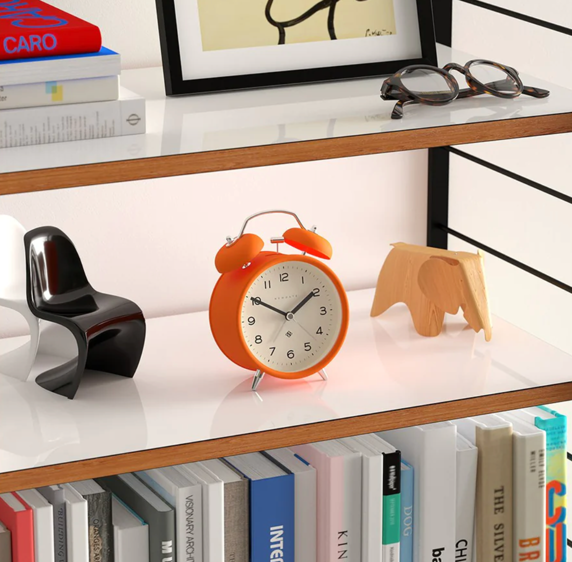 Newgate Charlie Bell Echo Alarm Clock, Orange