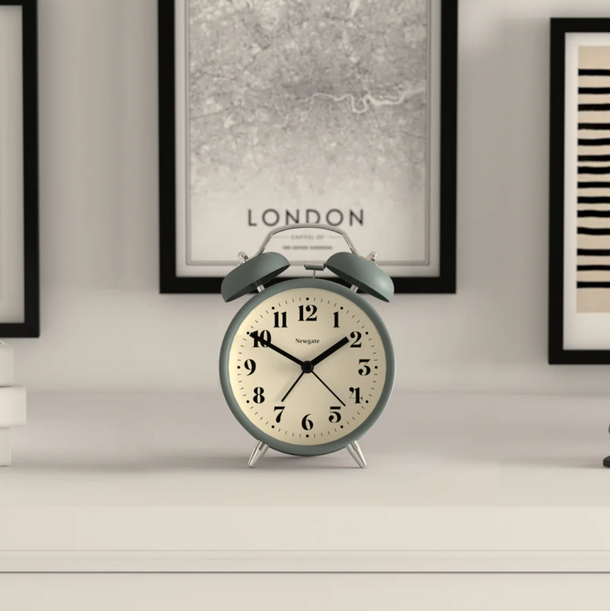 Newgate Theatre Alarm Clock, Asparagus Green