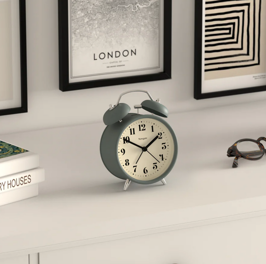 Newgate Theatre Alarm Clock, Asparagus Green