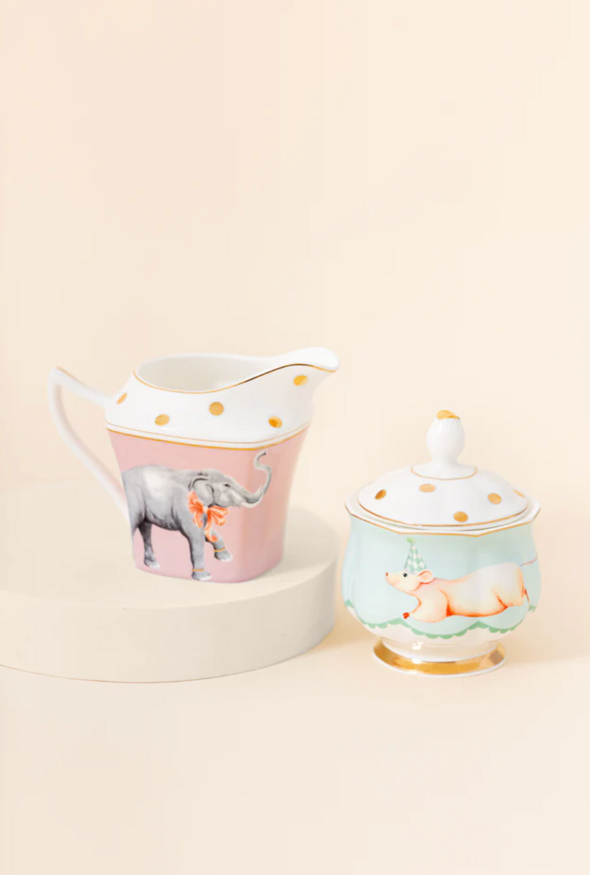 Yvonne Ellen Sugar Pot & Milk Jug Set, Elephant & Mouse