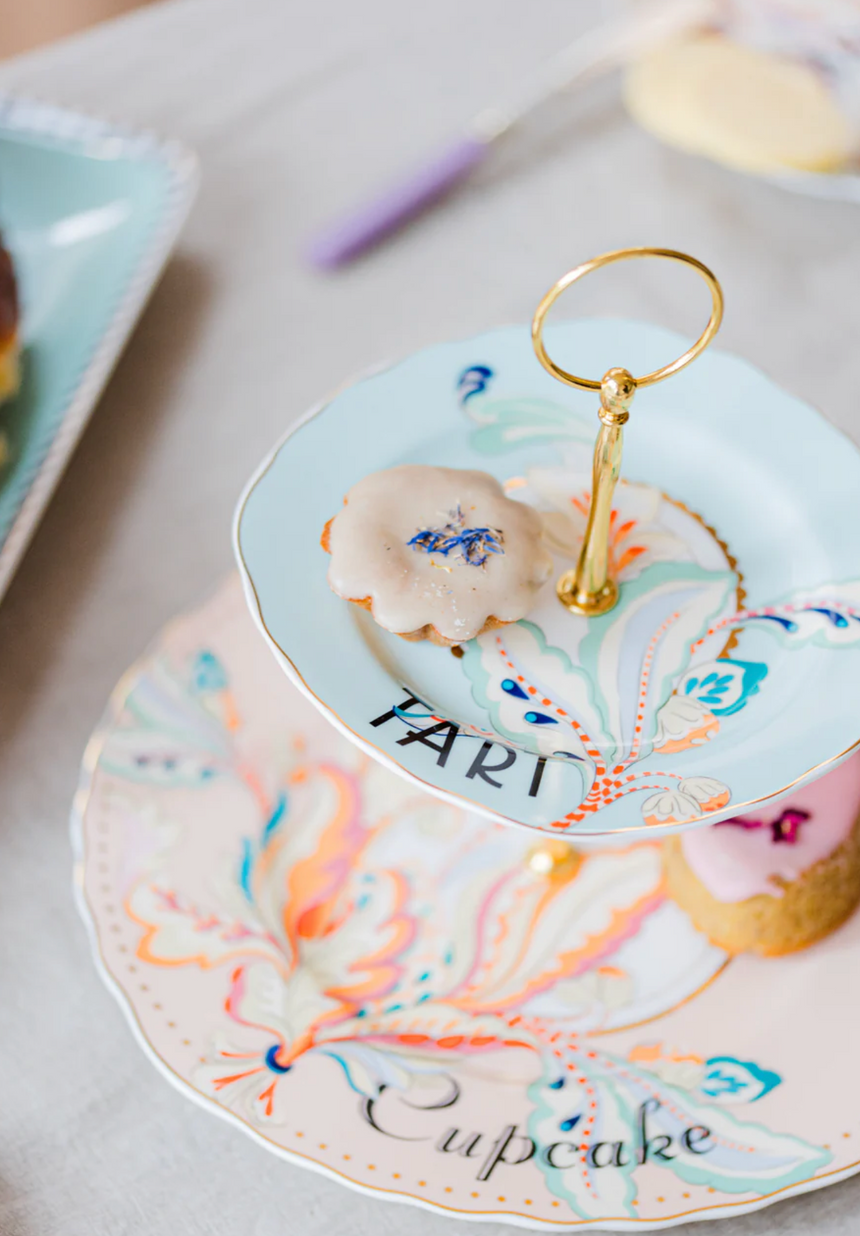 Yvonne Ellen Floral Two Tier Cake Stand