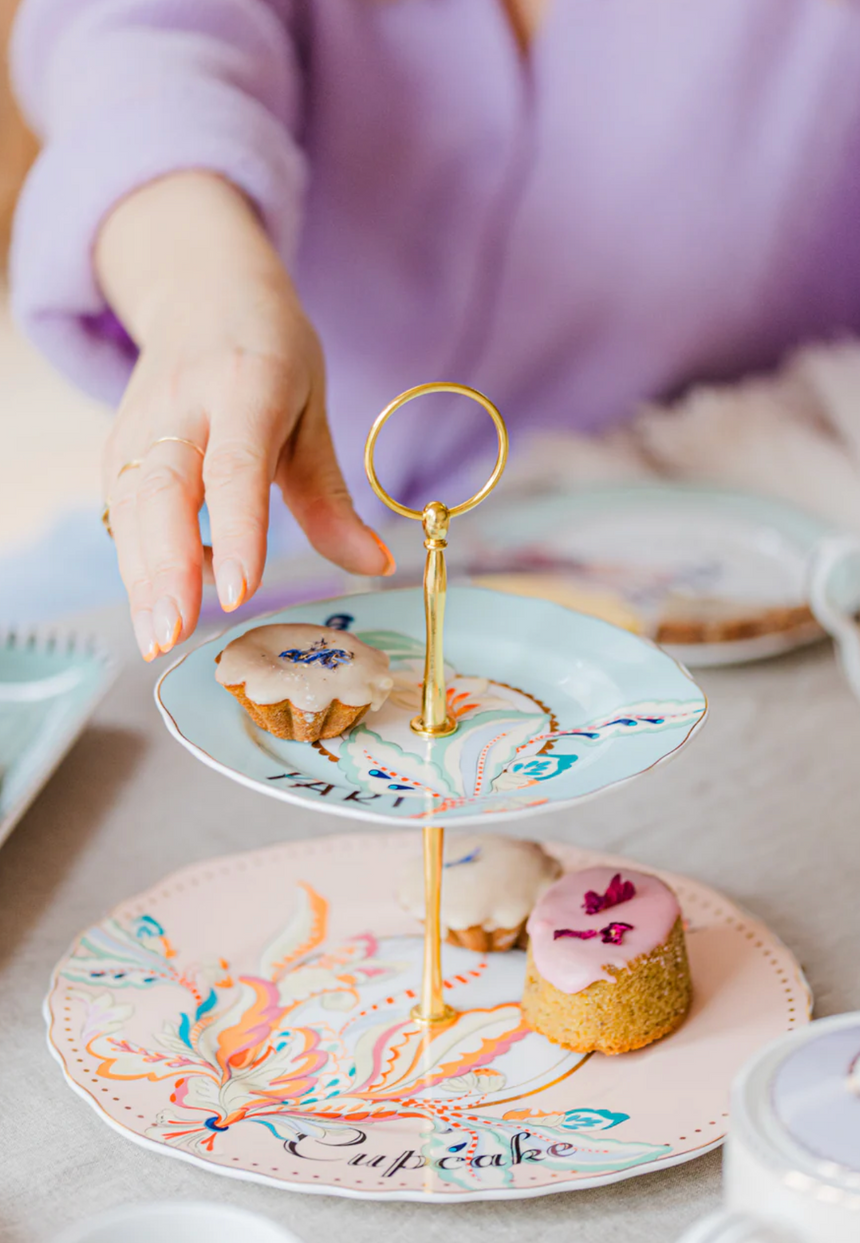 Yvonne Ellen Floral Two Tier Cake Stand