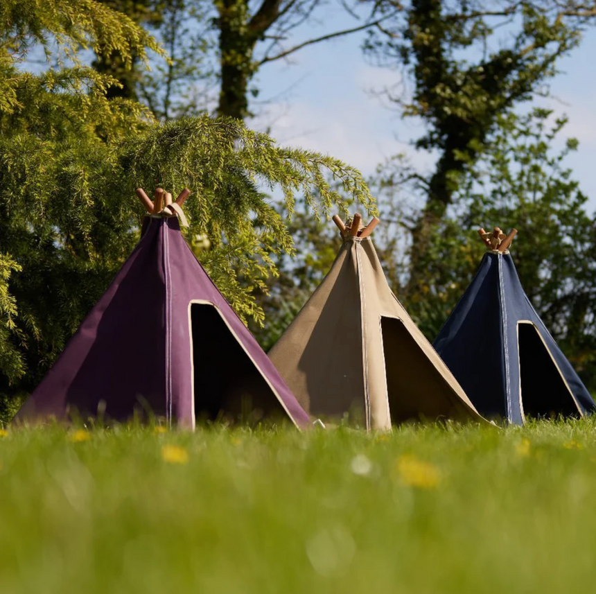 Pooch & Paws Handmade Dog Teepee, Navy Blue