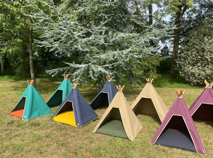 Pooch & Paws Handmade Dog Teepee, Forest Green