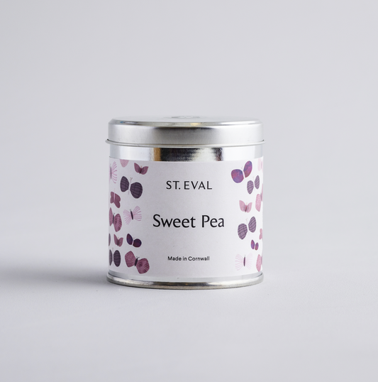 St Eval Sweet Pea Scented Tin Candle