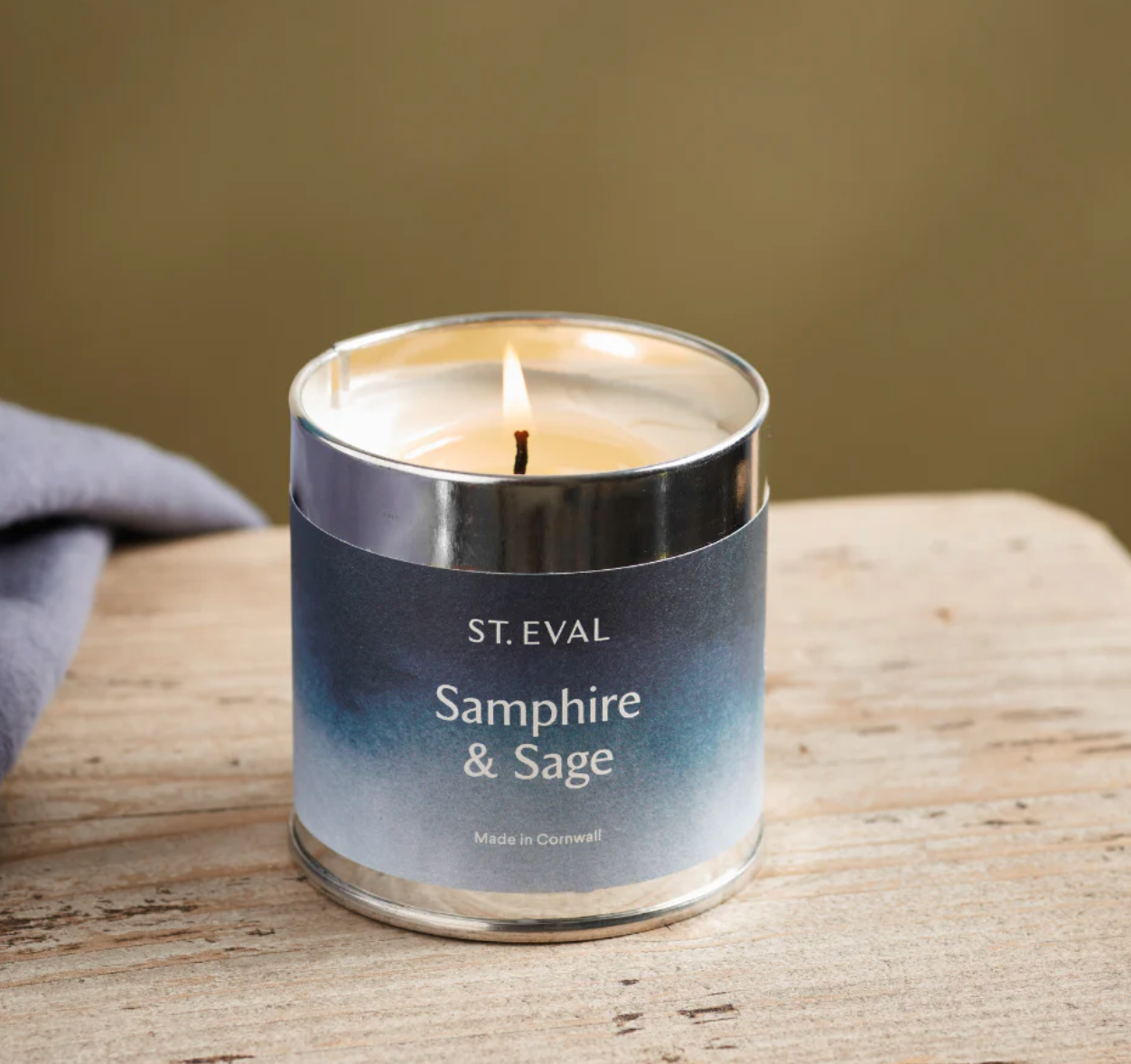 St Eval Samphire & Sage Scented Tin Candle
