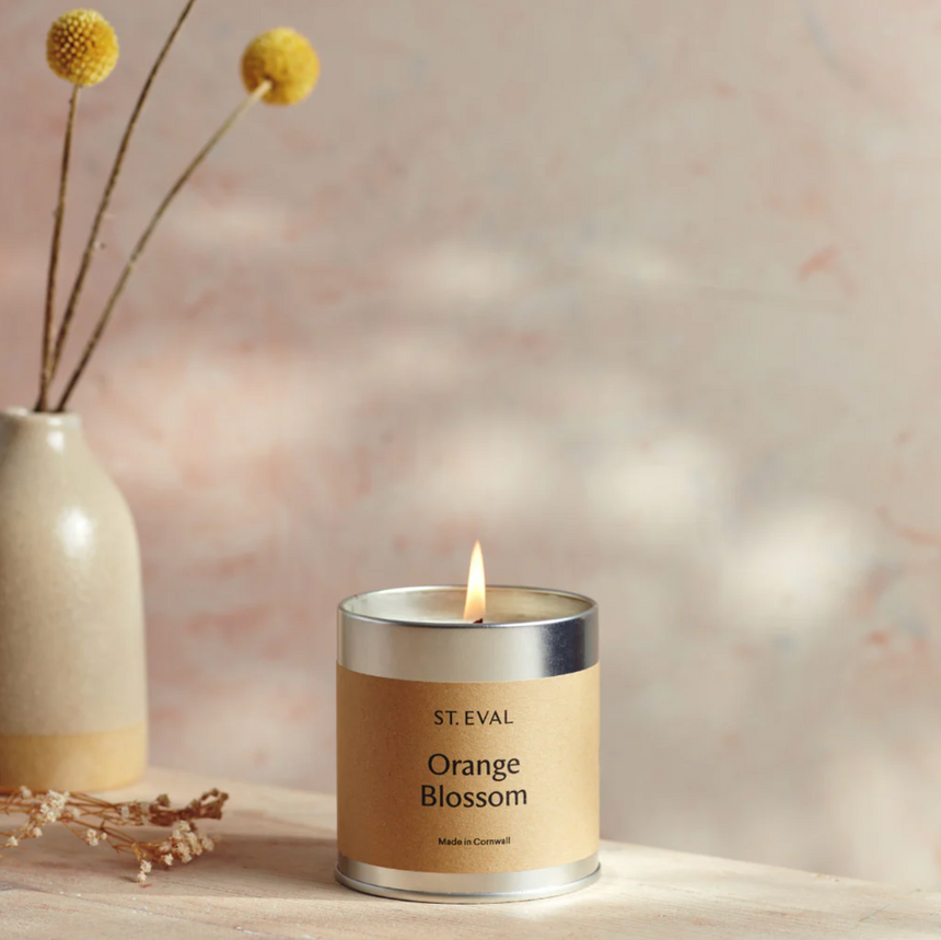 St Eval Orange Blossom Scented Tin Candle