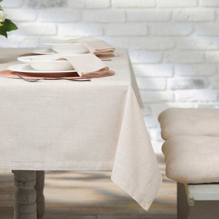 Walton & Co Chambray Cotton Tablecloth, Natural