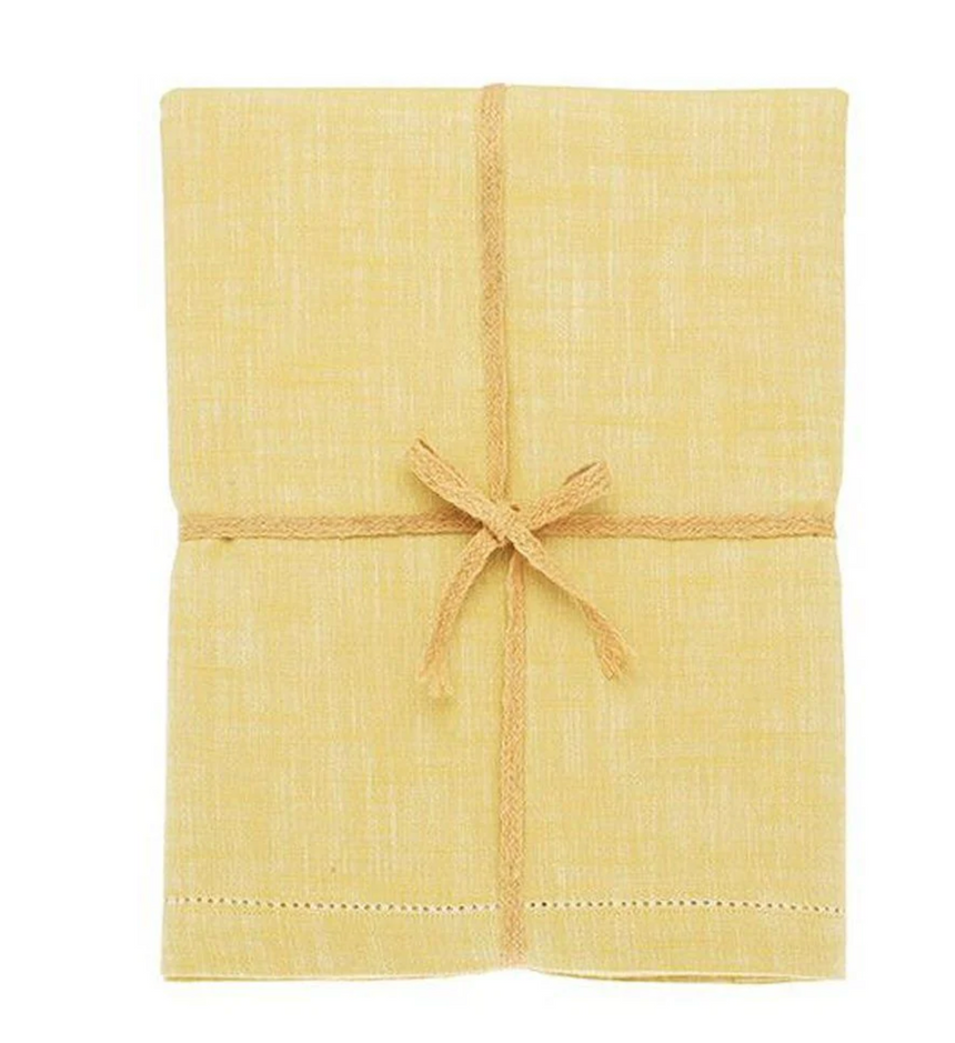 Walton & Co Chambray Cotton Tablecloth, Saffron