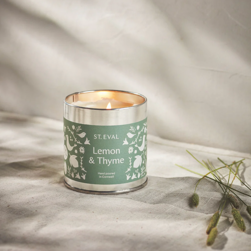 St Eval Lemon & Thyme  Scented Tin Candle