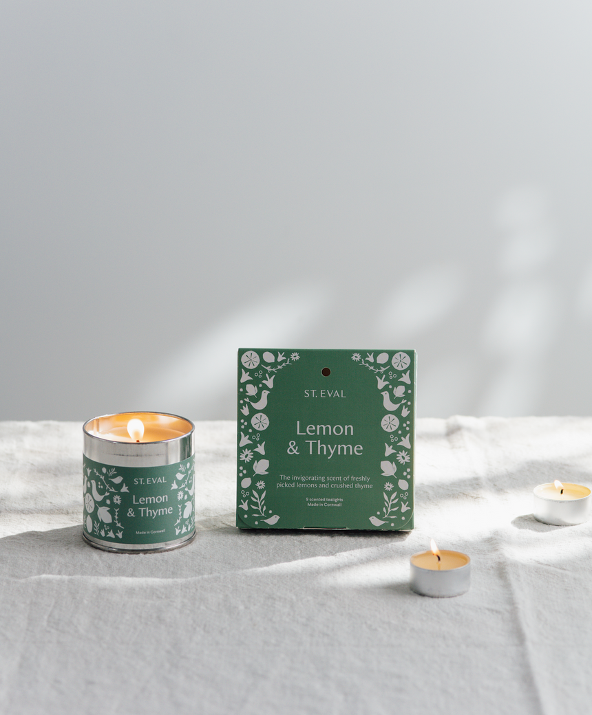 St Eval Lemon & Thyme  Scented Tin Candle