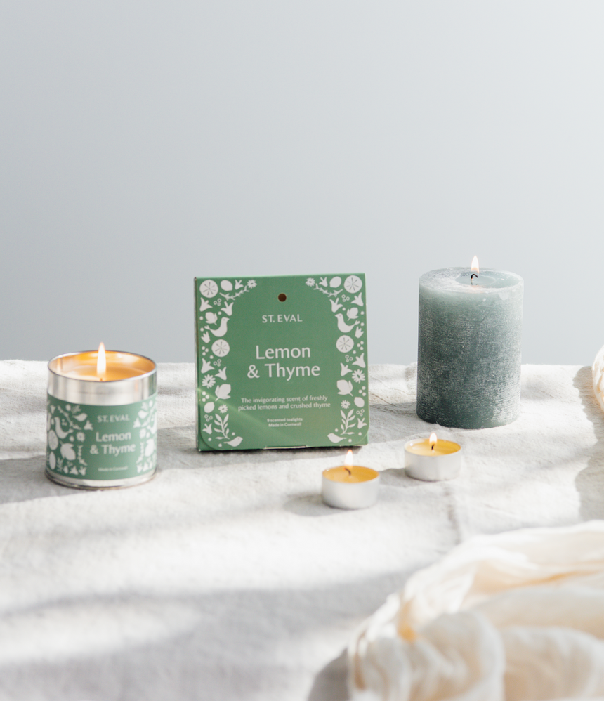 St Eval Lemon & Thyme  Scented Tin Candle