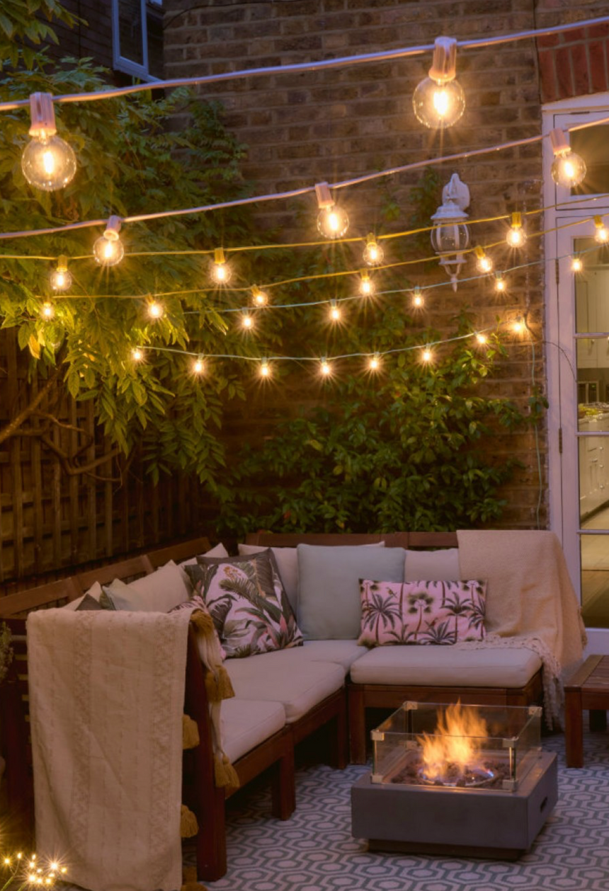 LED Festoon Light, Pastel Pink