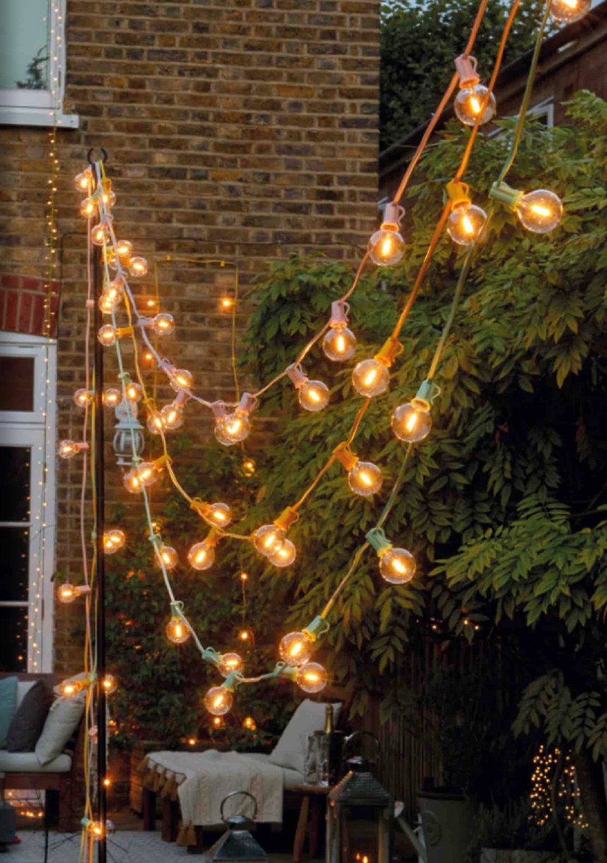 LED Festoon Light, Pastel Pink