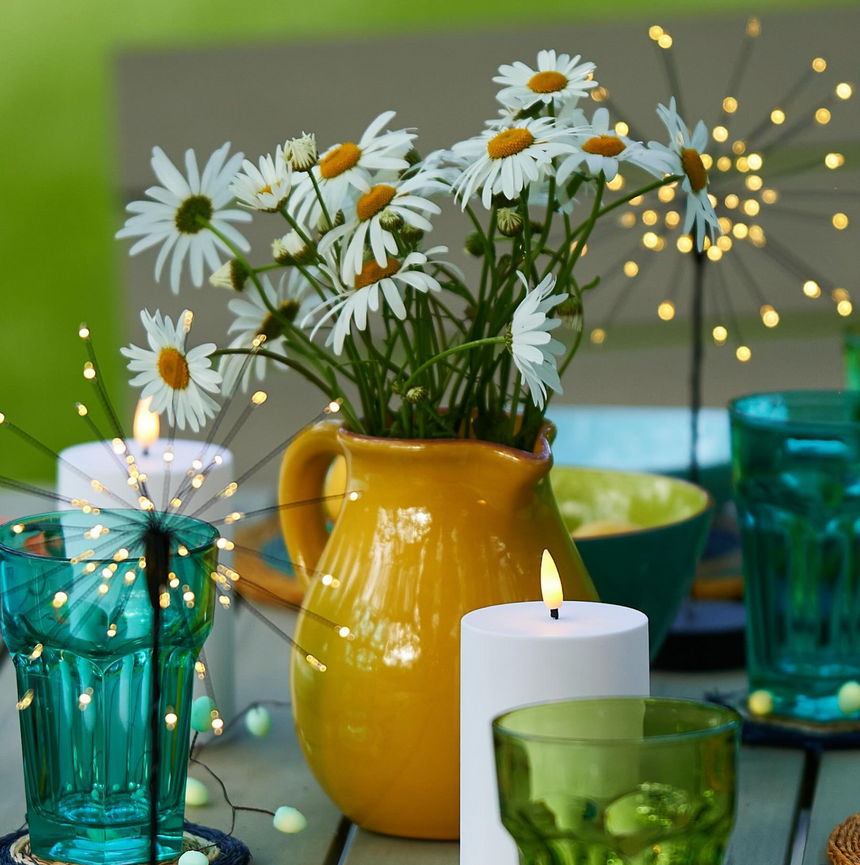 Starburst Mini Table LED Fairy Light, Black