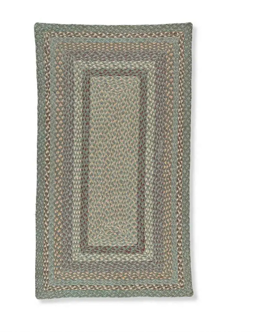 The Braided Rug Company Rectangle Jute Rug, Seaspray