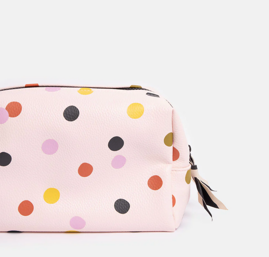 Caroline Gardner Large Wash Bag, Polka Dots