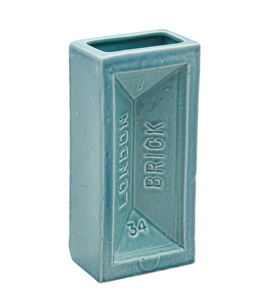 The London Brick Vase, Turquoise