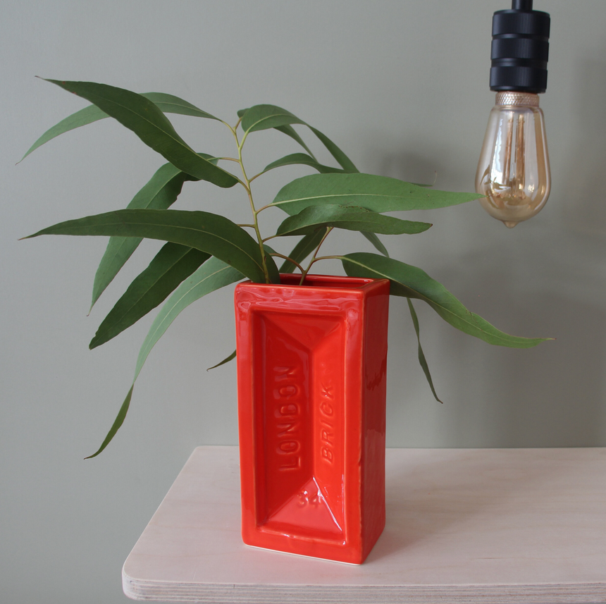 The London Brick Vase, Orange