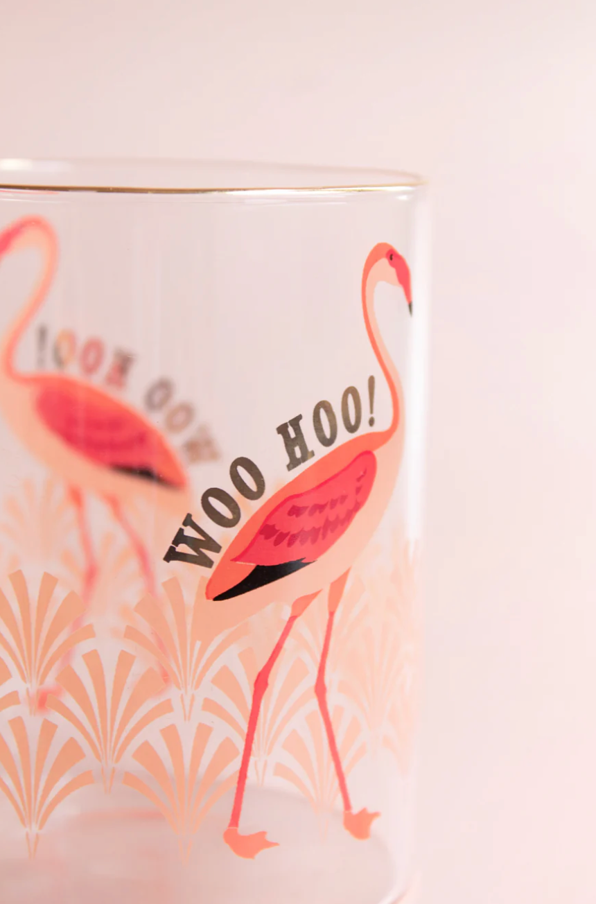 Yvonne Ellen Glass Mug, Flamingo