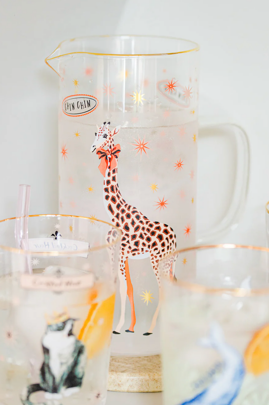 Yvonne Ellen Glass Jug, Giraffe