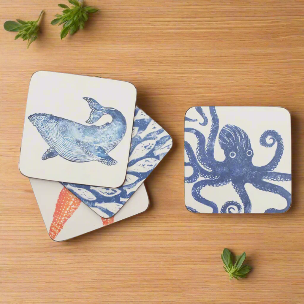 Bliss Home Sea Life Coasters, Set Of 4