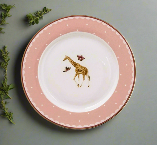 Wild Garden Porcelain Side Plates, Giraffe (Set of 2)