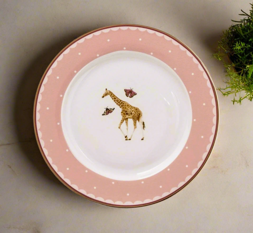 Wild Garden Porcelain Side Plates, Giraffe (Set of 2)