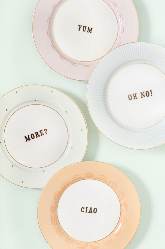 Yvonne Ellen Slogan Side Plates (Set Of 4)