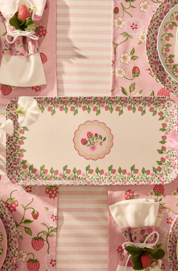 Cath Kidson Strawberry Melamine Picnic Serving Platter