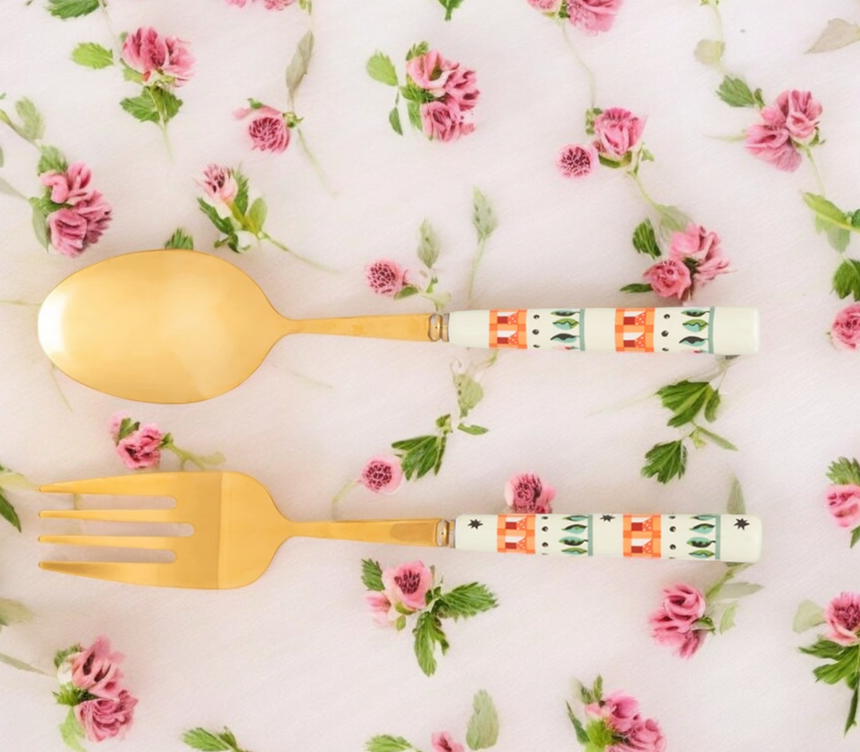 Cath Kidston Dolly Rose Salad Servers