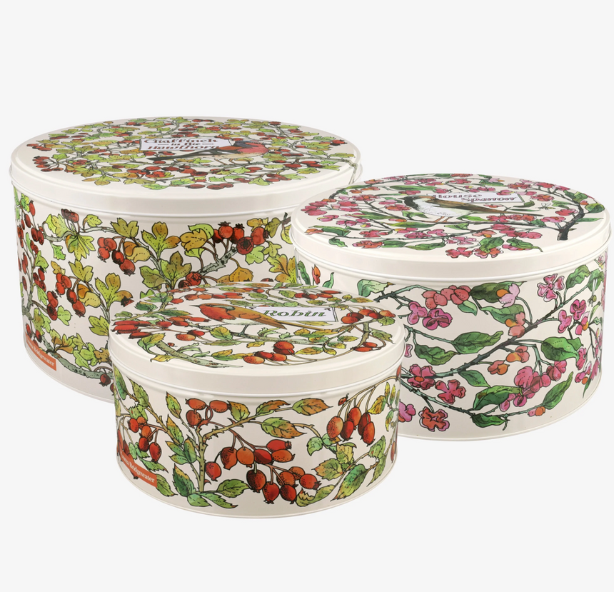 Emma Bridgewater Round Cake Tins, Hedgerow (Set Of 3)